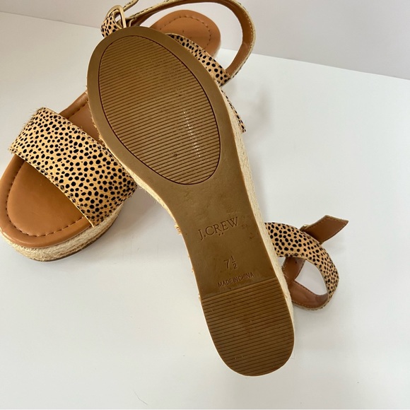 J. Crew Leopard Print Espadrille Size 7.5 - Picture 4 of 16